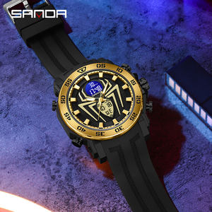 Reloj Deportivo SANDA 6111 para Hombre, Diseño Exquisito, Pantalla Dual Analógica+Digital LED, Resistente al Agua 50M, Reloj Masculino - Product Image 3