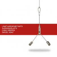 Kit de suspension pour luminaires avec clips en fil de cuivre de tailles personnalisables, finition nickel/chrome/noir, marque Changyi