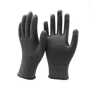 UHMWPE Stoff Latex Palm Grip Pannen sichere Schaum nitril Langsame Handschuhe ANSI Level 5 Schnitt beständige Speer fischer handschuhe