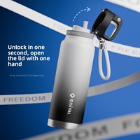 Gourde isotherme sous vide à double paroi en acier inoxydable 316 de 750 ml avec couvercle verrouillable, maintien au chaud de 24 à 36 heures, infuseur à thé intégré, compatible eau bouillante