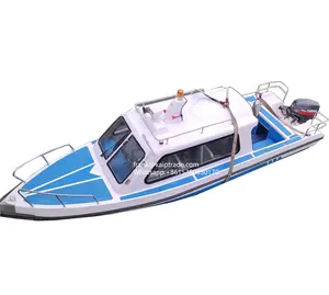 fiberglass passenger center console fishing boat 19ft NEW Style fiberglass Hard Top Fishing Working Patrol Boat with cabins