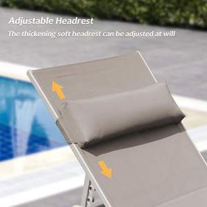 <span class=keywords><strong>Design</strong></span> moderno in alluminio Set di sedie a sdraio piscina all'aperto per alberghi piscina giardino spiaggia parco per il tempo libero lettini - Product Image 3