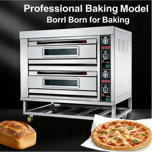 <span class=keywords><strong>Horno</strong></span> de Panadería Industrial Eléctrico Comercial de 2 Niveles, Control Digital, Protección Contra Sobrecalentamiento, Termostato Ajustable, 6400W, Desmontable - Product Image 2