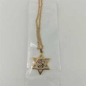 Collana all'Ingrosso con Stella di David, <span class=keywords><strong>Mappa</strong></span> di Israele, Collana con Stella Ebraica - Product Image 5