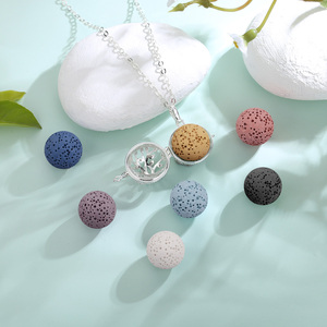 <span class=keywords><strong>Collana</strong></span> con Ciondolo a Campana Diffusore di Oli Essenziali per Aromaterapia Harmony Bola Cage Lava - Product Image 4