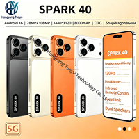 Smartphone 5G 22G+1TB 7,3 pouces HD 144Hz Android 16 NOUVEAU Spark40 2026 Navigation GPS Double carte SIM Durable Fiable Offre à durée limitée