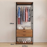 Porte-chaussures en acier de haute qualité, organisateur de rangement pour vêtements en bois, armoire avec tiroirs pour chambre et vestiaire