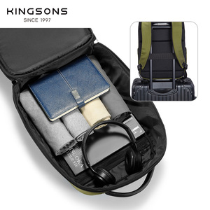 Kingsons <b>Backpack</b> 15 Inches Multiple Pockets <b>Business</b> Minimalist Style Unisex Everyday Use - Product Image 1