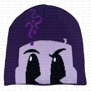 Hình ảnh giản dị Thêu 3D chống lạnh ấm áp Halloween Y2K phong cách dệt kim áo thun mũ vui nhộn dễ thương biểu cảm hoạt hình - Product Image 3