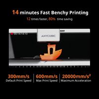 Printer 3D Anycubic Kobra X Multicolor Lebih Cepat & Mudah dengan Pencetakan Satu Klik Printer 3D Kecepatan Tinggi untuk Pemula & Anak-Anak