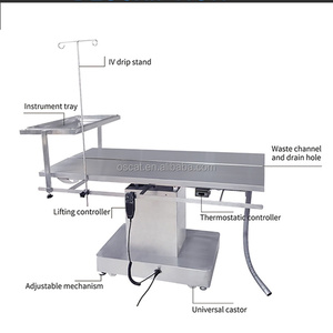 Table chirurgicale <span class=keywords><strong>vétérinaire</strong></span> électrique réglable en acier inoxydable OSCAT ET-1 pour chiens, lapins, reptiles, usage en <span class=keywords><strong>clinique</strong></span>/volaille - Product Image 5