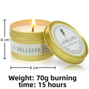 Velas Aromáticas de Cera de Soja en Lata Dorada, Múltiples Aromas, Sin Humo, Sin Plomo, con Mechas de Algodón, en Envase Metálico de Lujo, Velas de Regalo al por Mayor - Product Image 4