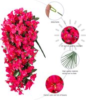 OH ARTS-Guirlande de fleurs artificielles en soie de haute qualité, vigne suspendue pour décoration de mariage, toile de fond murale pour l'extérieur, résistante aux UV