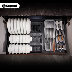 Cesta extraíble para gabinete <span class=keywords><strong>de</strong></span> cocina Supnei con cierre suave y estante para <span class=keywords><strong>platos</strong></span> - Product Image 5