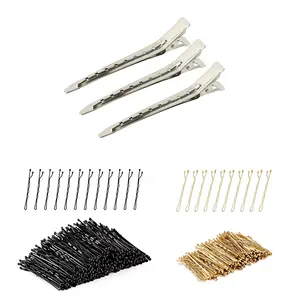 Doppio polo DIY6cm 50 pz/pacco fermagli per capelli a coccodrillo con onda in metallo piatto fermagli per capelli a forma di U in acciaio per fiocchi forcine accessori per capelli