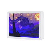 Lampe de chevet 3D artisanale en papier découpé, boîte à lumière personnalisée avec paysage architectural, cadeau créatif, art personnalisé, veilleuse
