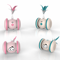 Jouet pour chat lumineux à LED avec évitement intelligent des obstacles, direction aléatoire automatique, rechargeable par USB, balle interactive pour chats