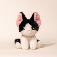 Boneka Kucing Lucu 20cm dengan Tiga Bunga, Isi Kapas PP, Hadiah Ulang Tahun, Hadiah Pasangan, Hadiah Liburan, Hadiah Mesin Cakar, Gantungan Penghibur Anak