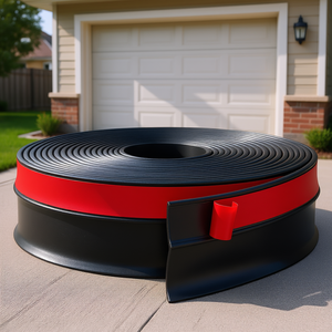 Bande d'étanchéité universelle pour porte de garage, 20 pieds, pour le dessus et les côtés, en matériau polymère imperméable - Product Image 2