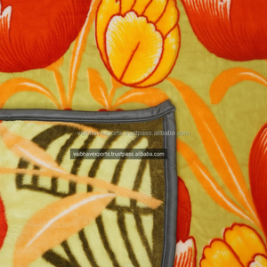 Mantas de visón de poliéster 100% de lujo al mejor precio, diseñador económico eficaz, estampado floral sólido personalizado, proveedor indio - Product Image 1