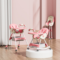 Chaise haute bébé transfrontalière pour le commerce extérieur, multifonctionnelle, pliable, réglable en hauteur, chaise à bascule
