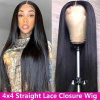 Peluca de cabello humano brasileño con cierre frontal para mujer, postizo de encaje frontal de 13x6 y 360 pulgadas, pelo trenzado HD sin procesar de 10A, venta al por mayor