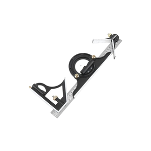 Équerre combinée de 300 mm (12 pouces) pour artisans malvoyants - Bricolage industriel en alliage d'aluminium et acier inoxydable OEM - Product Image 5