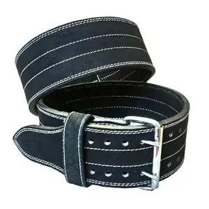 Ceinture d'haltérophilie en cuir Power lifting noir ceintures d'haltérophilie hommes musculation gym ceinture en cuir de haute qualité