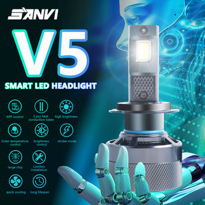 V5 Ai ไฟ LED อัตโนมัติอัจฉริยะควบคุมด้วยแอป H1 H4 H7 9005 9006 9012อุณหภูมิสี6000K สำหรับรถยนต์สินค้ามาใหม่2026 - Product Image 5