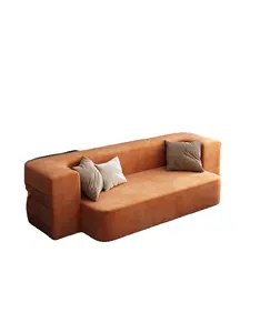 Modern minimalist foldable European sofa bed removable and washable