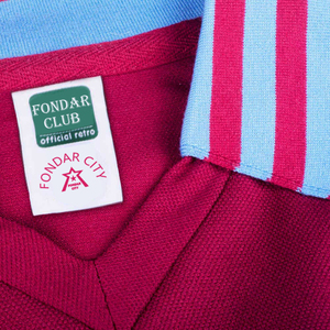 เสื้อฟุตบอลเรโทรของผู้ชาย<span class=keywords><strong>1980</strong></span>ลูกปัดผ้าฝ้ายแท้สีแดงไวน์แดงเสื้อผ้าใส่เล่นฟุตบอลออกแบบเองสำหรับ ASTON Villa - Product Image 4