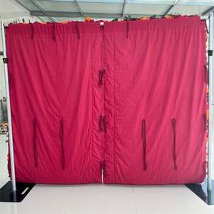 Janji Panel gulungan putih bunga rumput latar belakang tirai dinding bunga dinding bunga untuk pernikahan luar ruangan - Product Image 6