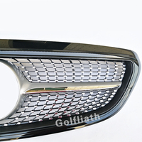 Calandre avant en ABS argent et noir de style diamant pour Mercedes-Benz Classe C W205 2014-2018