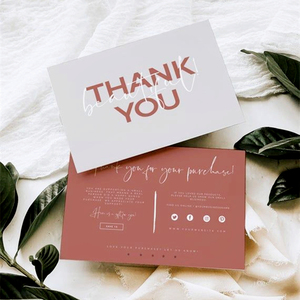 Conception gratuite merci pour votre <span class=keywords><strong>achat</strong></span> petite commande carte <span class=keywords><strong>de</strong></span> visite impression paquet insérer soutenir les cartes papier - Product Image 4