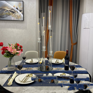 Porte-bougie en métal de qualité supérieure pour décoration de centre de table de mariage - Product Image 4