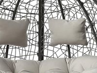 Fauteuil suspendu en forme de cocon, balançoire de jardin, hamac, coussins de luxe amovibles, fauteuil suspendu en rotin PE pour l'extérieur