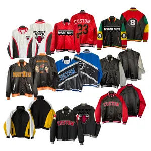 Letterman Jacket Vintage Varsity Embroidery on Wool Mens with Sleeves Basketball Jackets Bomber Colourful Leather Stand Casual