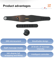 Ceinture de soutien lombaire unisexe réglable avec massage EMS, rechargeable par USB, auto-chauffante, respirante et à vibrations intelligentes