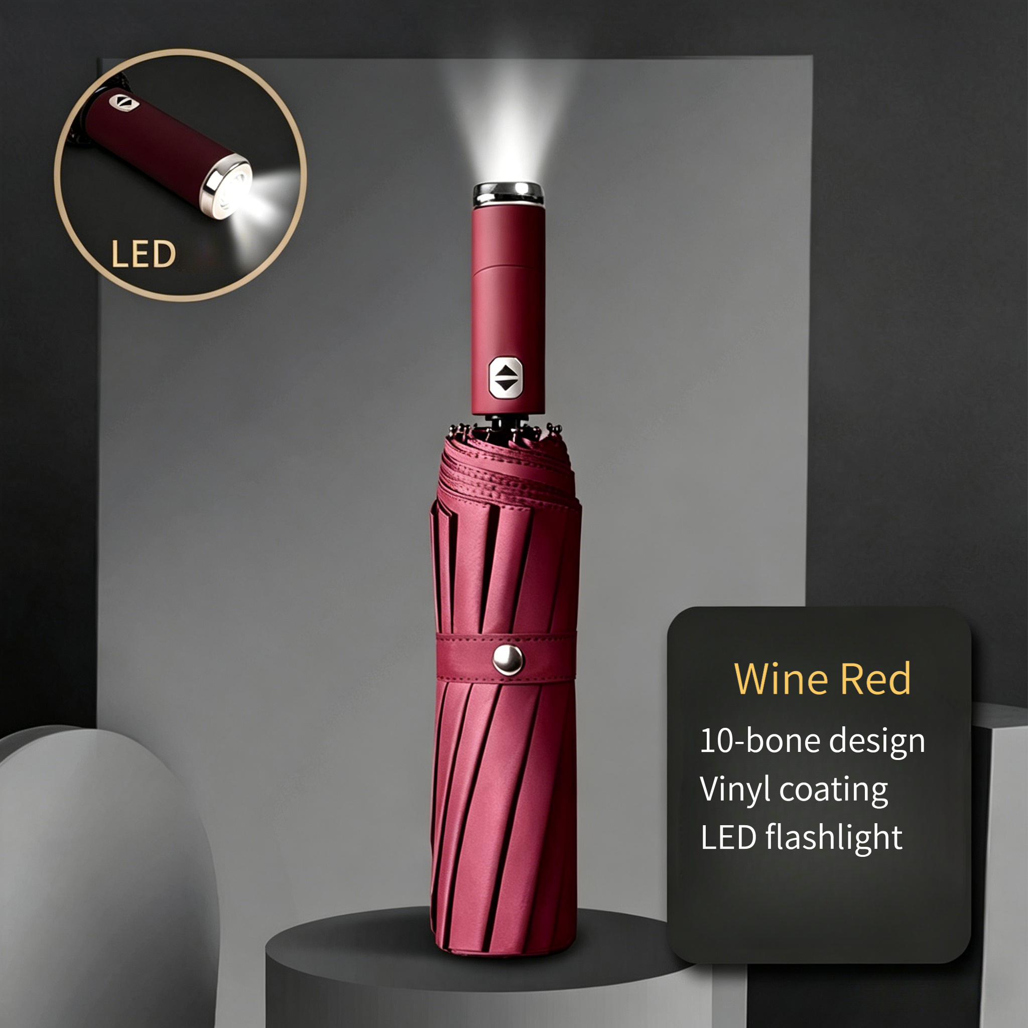Vin rouge avec lumière LED