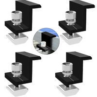 Kits de montage solaire en alliage d'aluminium SECARE SECARE-B36, support de module solaire, pince d'extrémité noire, pince de borne, pince intermédiaire