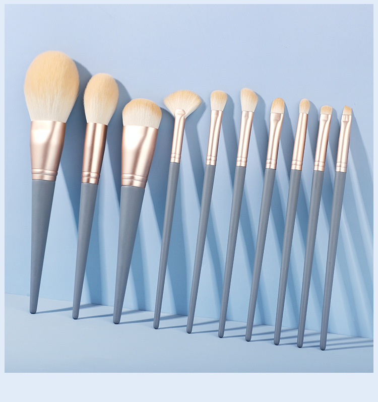 10 blue brushes