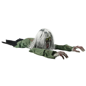 Zombie rampant sur le sol, accessoire d'Halloween effrayant, décoration de fête extérieure, décoration d'horreur, plan de scène, fantôme rampant, voix - Product Image 2