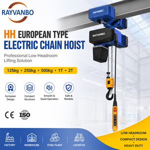 รอกโซ่ไฟฟ้าแบบยุโรป รุ่น HH สำหรับเครนเหนือศีรษะ รับน้ำหนัก 250 กก. 500 กก. 1 ตัน 2 ตัน บรรทุกเร็ว ทำงานราบรื่น - Product Image 1