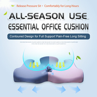 Coussin de siège en mousse à mémoire de forme à récupération lente pour le coccyx, respirant, soutien des hanches, soulagement de la pression pour les longues périodes assises, logo personnalisé