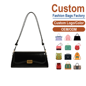 Genuine Leather <b>Square</b> Bag Metal Striped Lock Design Premium Texture Casual Shoulder Bag ODM Processing - Product Image 1