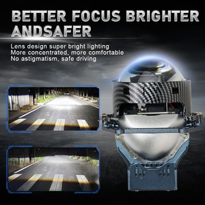 Faro Delantero de Motocicleta de Alta Calidad, Lente Bi-Proyector de 3 Pulgadas, 70W, 3800LM, Luz Alta/Baja LED H4, 6000K, 12V, Universal - Product Image 2