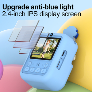 Imprimante sans encre avec appareil photo, caméra double avant et arrière pour enfants avec vidéos 1080P, cadeaux d'anniversaire, jouet de voyage portable - Product Image 4