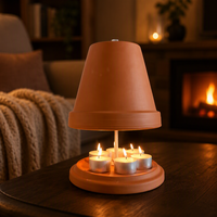 Lampe chauffe-bougie personnalisée en terre cuite, chauffe-mains, porte-bougie chauffe-plat, pot en terre cuite rouge, forme pot, respirant, résistant aux fissures