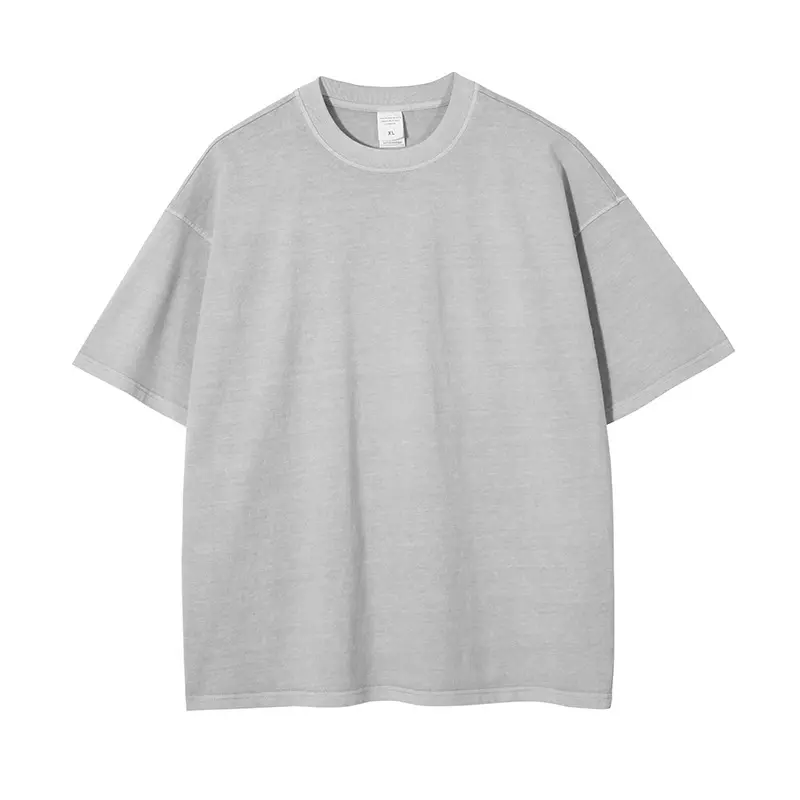 Hoge Kwaliteit Zwaargewicht Custom Casual Leeg Korte Mouwen Oversized 100% Katoen Vintage Zuur Gewassen T-shirt Mannen