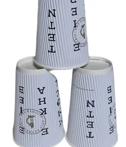 Custom Printing Dubbele Muur Papier Cup En Deksels Of Zonder Ecologisch Geluid